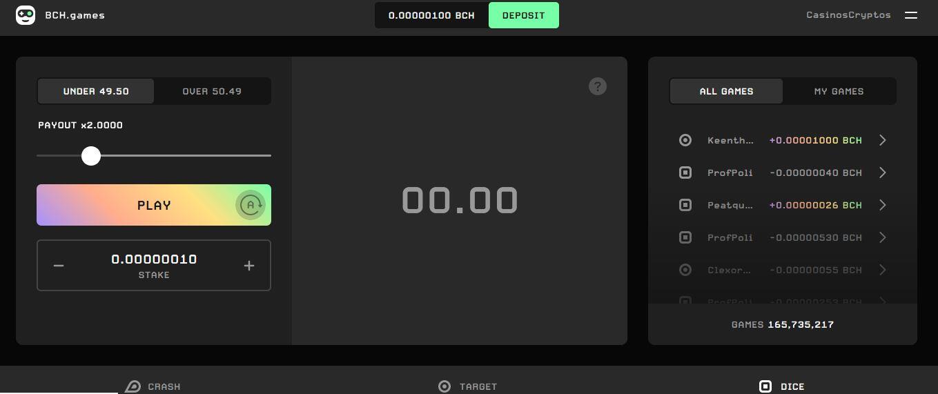 BCH.games Bitcoin Cash Casino