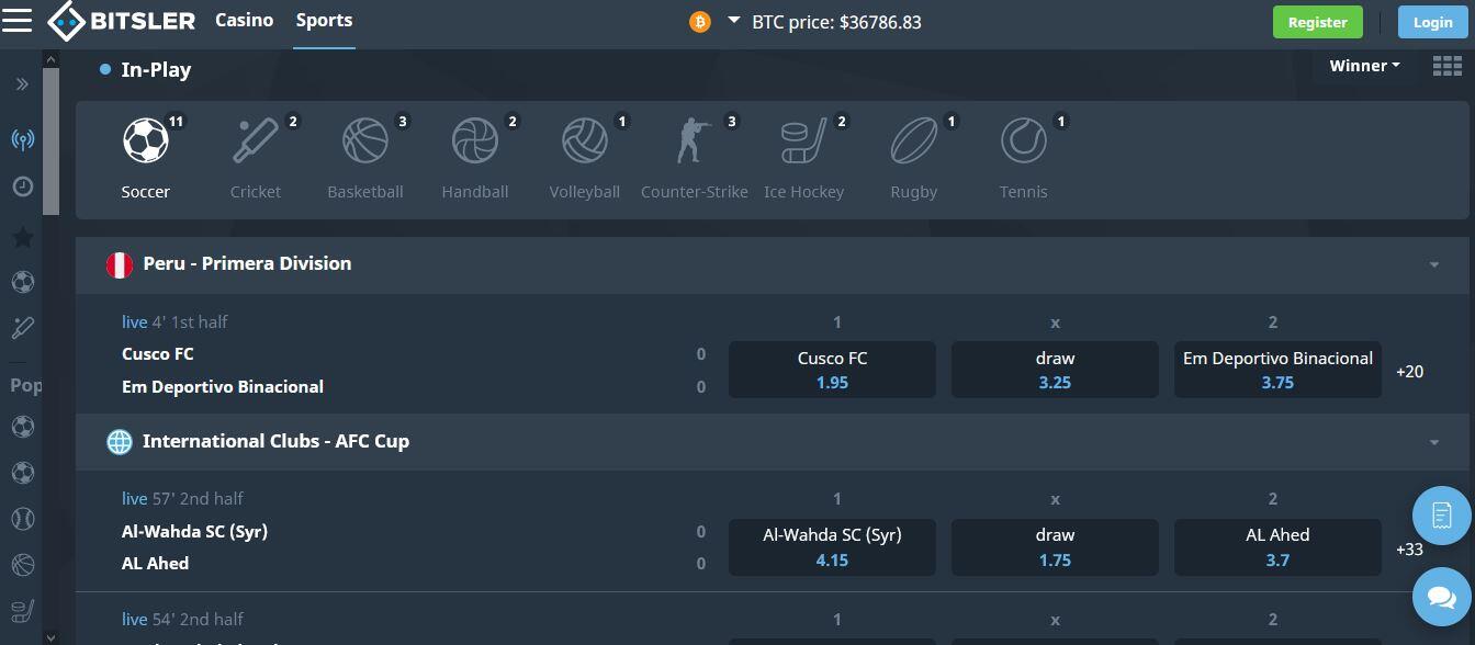 Bitsler Sportsbook