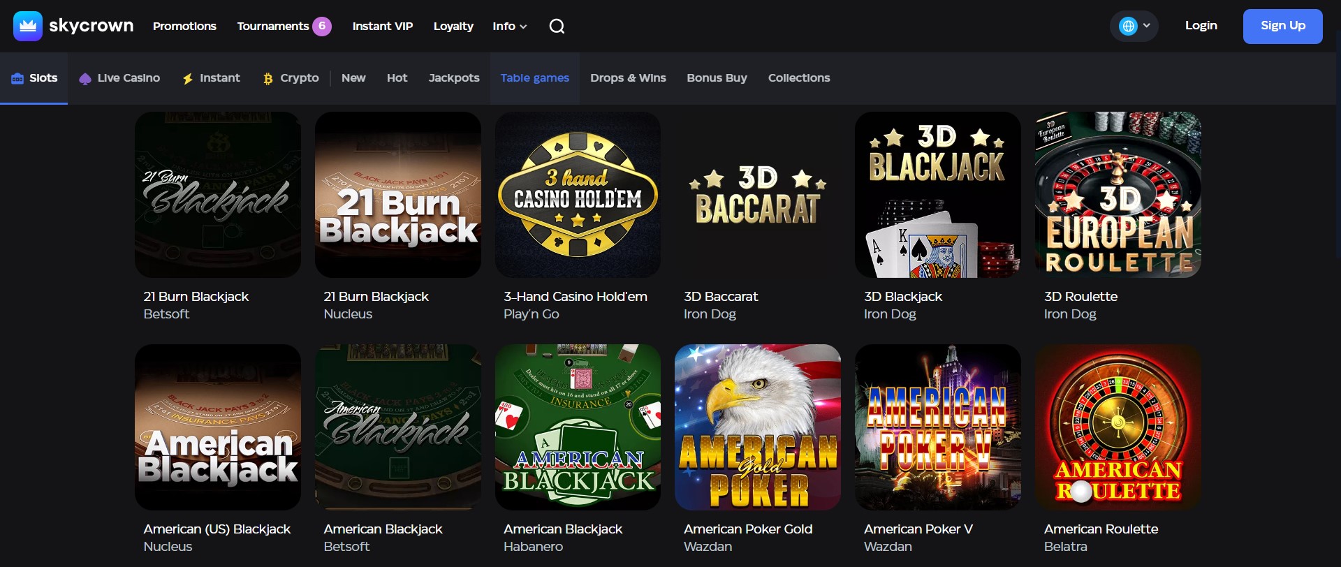 Skycrown casino games