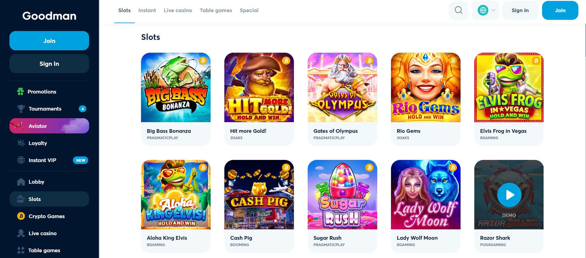 Goodman slots