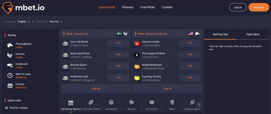 mbet.io sport betting